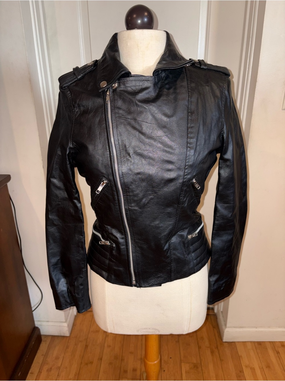 SOUTHSIDE SERPENTS Black Leather Biker Jacket - Women